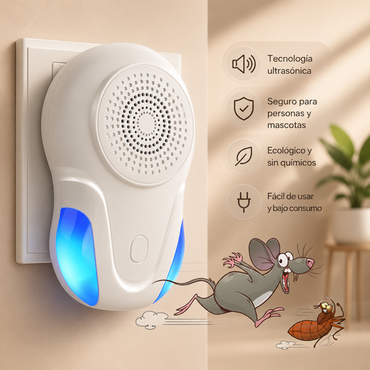 PestOff  Repelente Ultrasónico Mosquitos Ratones